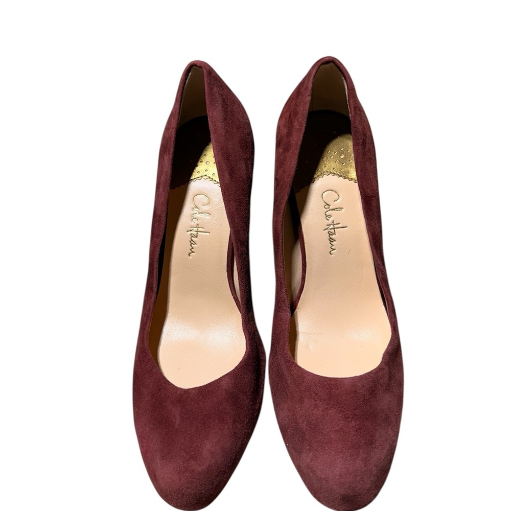 Cole Haan Women's Dark Red Suede Heels